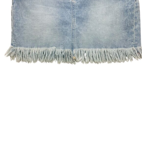 Tommy Hilfiger mini Fringe Skirt for Women light denim sz 8 - Picture 10 of 15